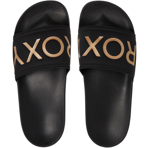 2026 Roxy Womens Slippy II Slider Sandal ARJL100679 - Black / Gold